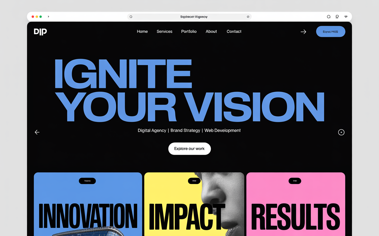 Agency Modern website template preview — a agency design
