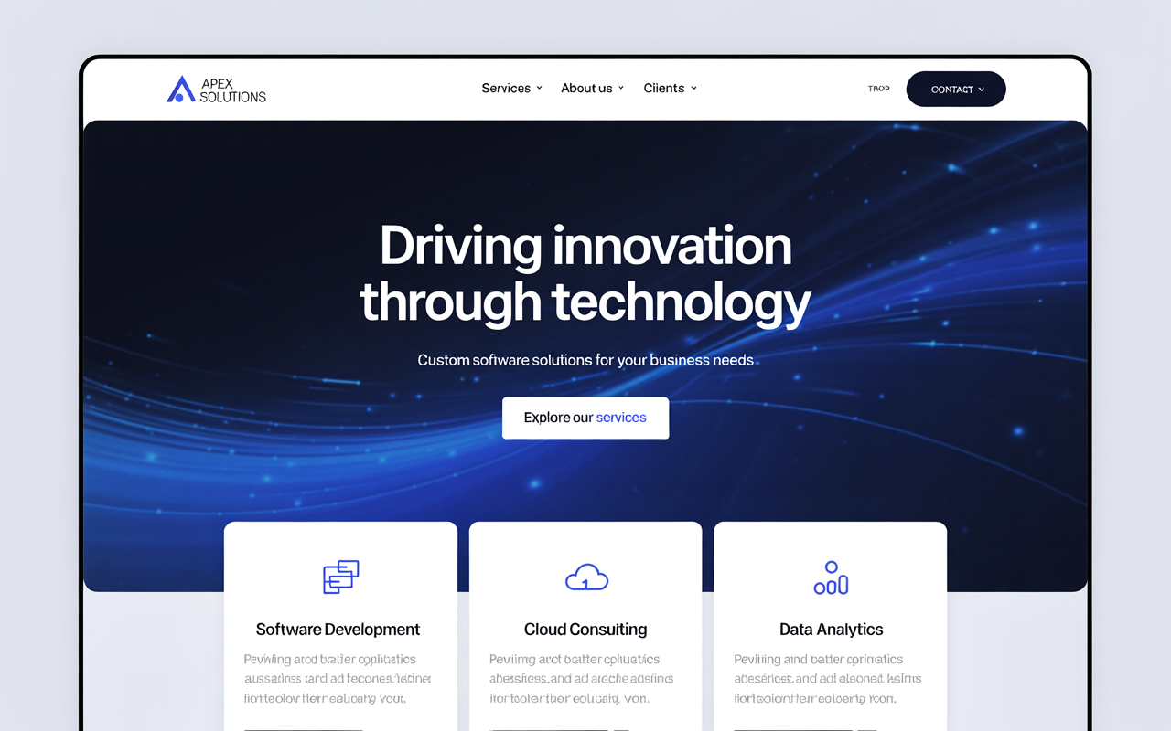 Corporate Pro website template preview — a business design