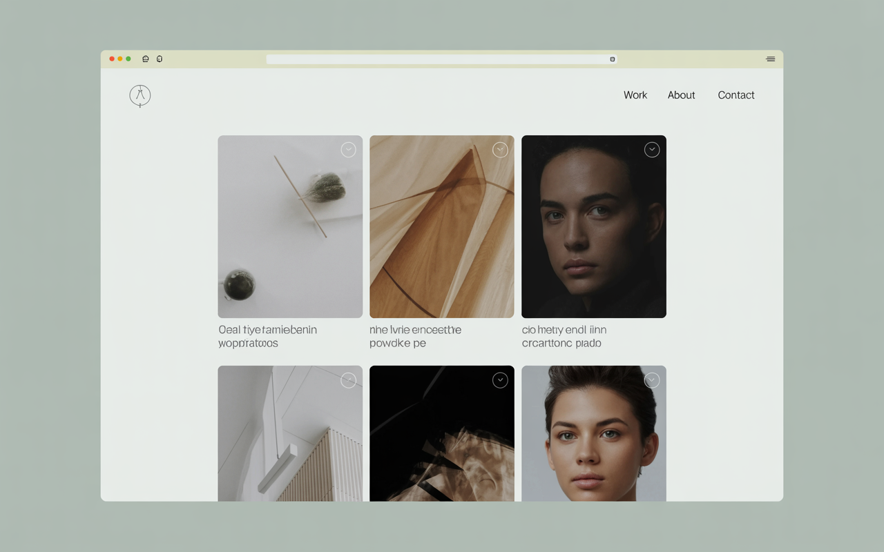 Portfolio Studio website template preview — a creative design